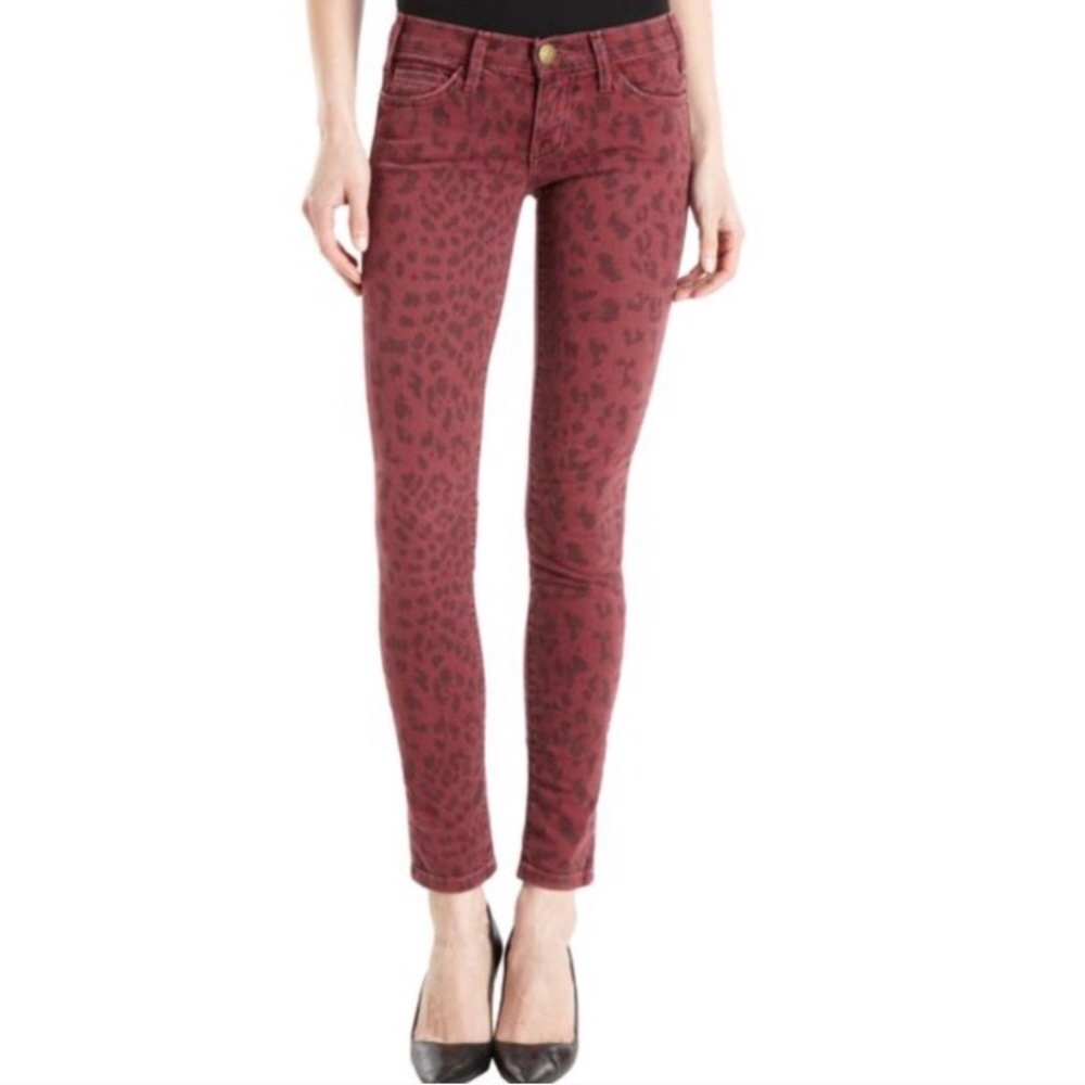 Current/Elliot The Stiletto Red Leopard Jeans